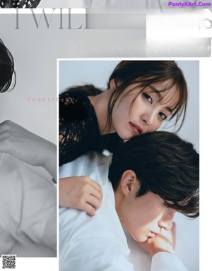 A magazine with a man and a woman on the cover.