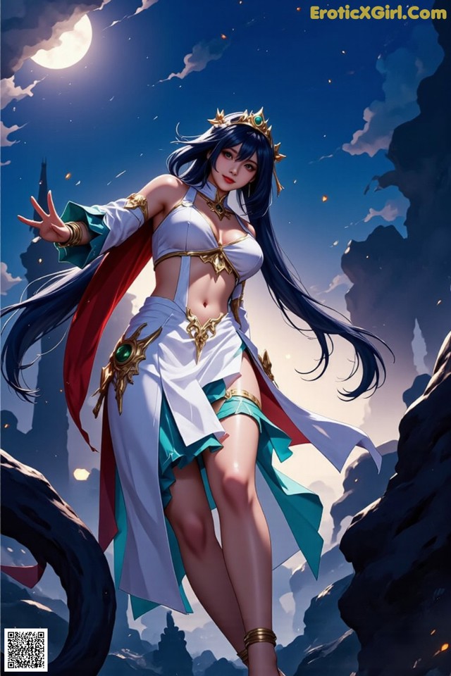 Hentai - Under the Radiance of Celestial Grace Set.1 20250106 Part 11 No.a4e8d5 A woman in a white dress with a crown on her head.