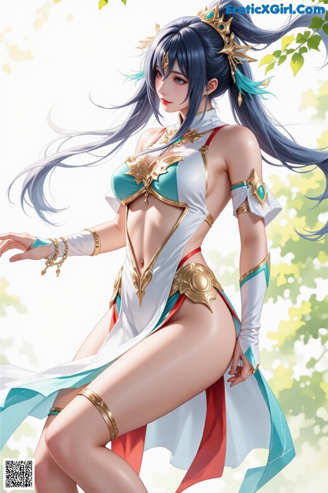 Hentai - Under the Radiance of Celestial Grace Set.1 20250106 Part 11 No.a4e8d5 A woman in a bikini with a crown on her head.